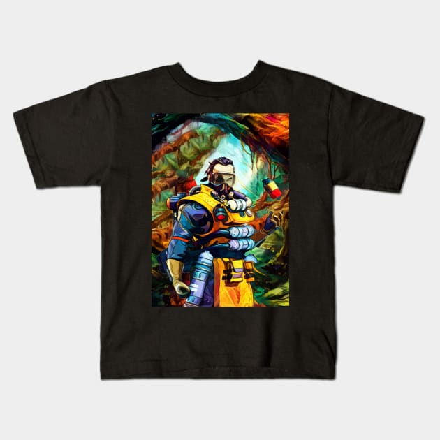 Colorful Trapper Kids T-Shirt by hustlart